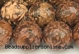 CEJ311 15 inches 8mm faceted round elephant skin jasper beads