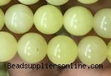 CEJ352 15.5 inches 8mm round lemon jade beads wholesale