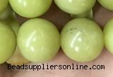 CEJ355 15.5 inches 14mm round lemon jade beads wholesale