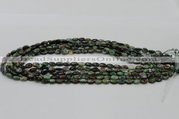 CEM10 15.5 inches 6*8mm oval emerald gemstone beads wholesale