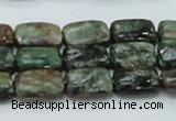 CEM18 15.5 inches 10*14mm rectangle emerald gemstone beads wholesale