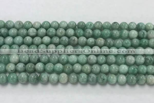 CEM56 15.5 inches 6mm round emerald gemstone beads wholesale