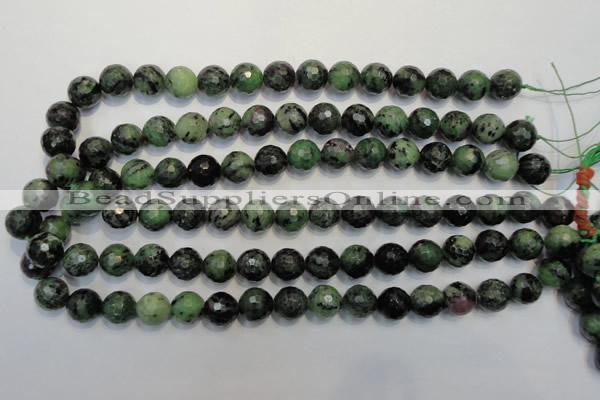 CEP108 15.5 inches 12mm faceted round epidote gemstone beads