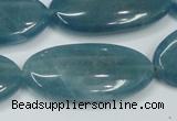 CEQ118 15.5 inches 20*40mm oval blue sponge quartz beads