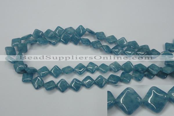 CEQ152 15.5 inches 12*12mm diamond blue sponge quartz beads