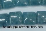 CEQ164 15.5 inches 16*16mm square blue sponge quartz beads