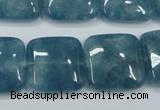 CEQ166 15.5 inches 20*20mm square blue sponge quartz beads