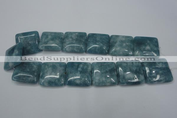 CEQ168 15.5 inches 30*30mm square blue sponge quartz beads