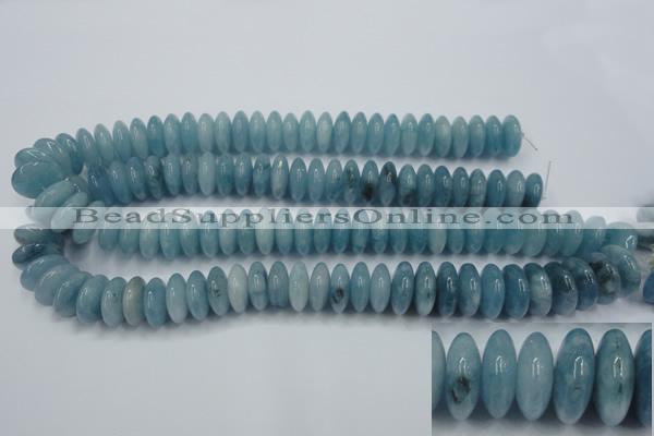 CEQ27 15.5 inches 7*16mm rondelle blue sponge quartz beads