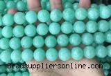 CEQ304 15.5 inches 12mm round green sponge quartz beads