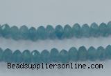 CEQ32 15.5 inches 4*6mm faceted rondelle blue sponge quartz beads