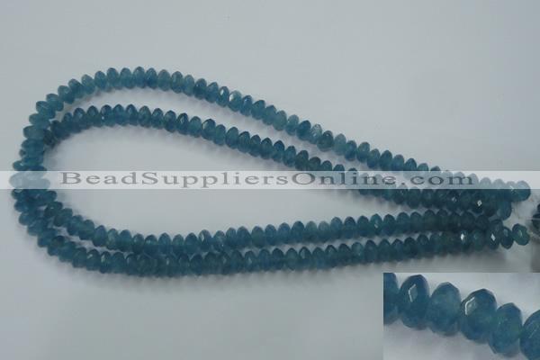 CEQ33 15.5 inches 5*8mm faceted rondelle blue sponge quartz beads