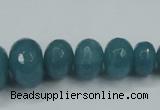 CEQ40 6*10mm - 15*20mm faceted rondelle blue sponge quartz beads