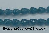 CEQ43 15.5 inches 7*9mm teardrop blue sponge quartz beads