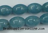 CEQ64 15.5 inches 13*18mm rice blue sponge quartz beads