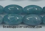 CEQ66 15.5 inches 13*23mm rice blue sponge quartz beads