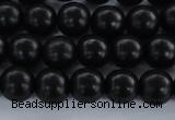 CEY02 15.5 inches 6mm round black ebony wood beads wholesale