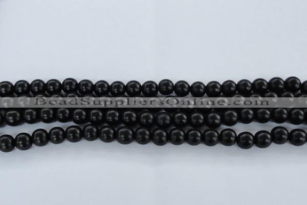 CEY03 15.5 inches 8mm round black ebony wood beads wholesale