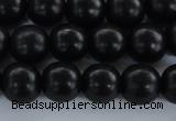 CEY04 15.5 inches 10mm round black ebony wood beads wholesale