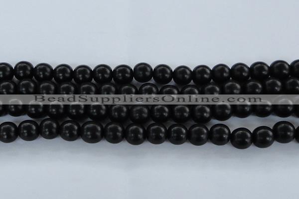 CEY06 15.5 inches 14mm round black ebony wood beads wholesale