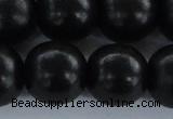 CEY09 15.5 inches 20mm round black ebony wood beads wholesale