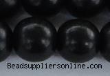 CEY10 15.5 inches 25mm round black ebony wood beads wholesale