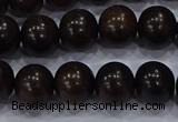 CEY53 15.5 inches 10mm round ebony wood beads wholesale