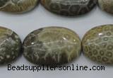 CFA216 15.5 inches 20*30mm oval chrysanthemum agate beads