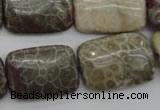 CFA224 15.5 inches 18*25mm rectangle chrysanthemum agate beads