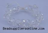 CFB580 8*10mm faceted rondelle crystal beads adjustable bracelet