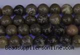 CFC210 15.5 inches 4mm round grey fossil coral beads wholesale