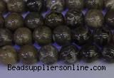 CFC211 15.5 inches 6mm round grey fossil coral beads wholesale