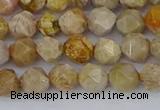 CFC236 15.5 inches 6mm faceted nuggets fossil coral beads