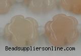 CFG1020 15.5 inches 16mm carved flower pink aventurine beads