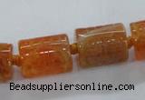 CFG1101 15.5 inches 15*20mm carved tube agate gemstone beads