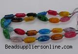 CFG1228 15.5 inches 15*30mm carved oval agate gemstone beads