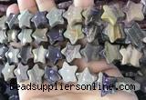 CFG1303 15.5 inches 15mm carved star silver leaf jasper beads