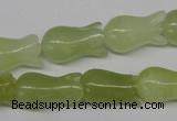 CFG237 15.5 inches 10*17mm carved flower New jade gemstone beads