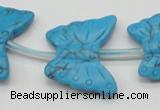 CFG30 15.5 inches 23*28mm butterfly turquoise gemstone beads