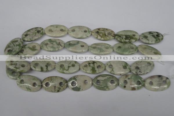 CFG306 15.5 inches 20*30mm carved oval peace stone beads