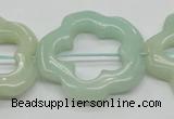 CFG31 15.5 inches 30mm carved flower amazonite gemstone beads