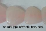 CFG539 15.5 inches 25*25mm carved triangle rose quartz beads