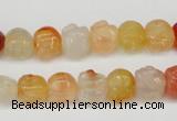 CFG57 15.5 inches 8*10mm carved pig-shaped agate gemstone beads