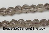 CFG60 15.5 inches 8*10mm carved pig-shaped smoky quartz beads