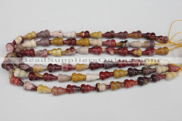 CFG62 15.5 inches 10*16mm carved calabash mookaite gemstone beads