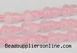 CFG63 15.5 inches 8*13mm carved calabash rose quartz beads