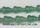 CFG66 15.5 inches 10*16mm carved calabash green aventurine beads