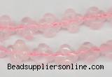 CFG72 15.5 inches 11*11mm carved flower rose quartz gemstone beads