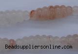 CFG752 15.5 inches 10*30mm carved rice natural pink quartz beads