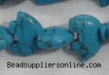 CFG793 12.5 inches 14*18mm carved animal synthetic turquoise beads